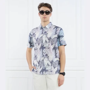GUESS Koszula SS ECO RAYON INDGO T | Slim Fit