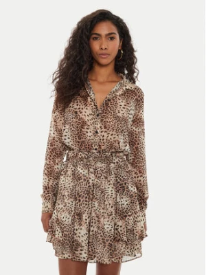Guess Koszula W4YH65 WDW82 Brązowy Regular Fit