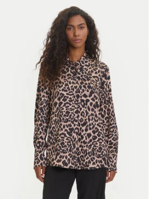 Guess Koszula W5YH03 WF1T2 Brązowy Regular Fit
