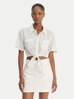 Guess Koszula W6GHA3 WO331 Biały Regular Fit