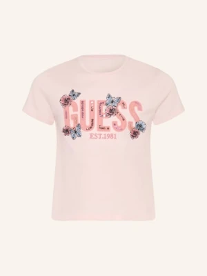 Guess Koszulka Z Cekinami rosa