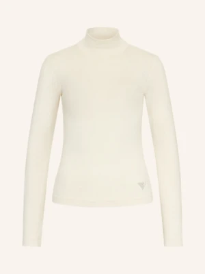 Guess Koszulka Z Długim Rękawem Licia Z Ozdobnymi Kamykami weiss