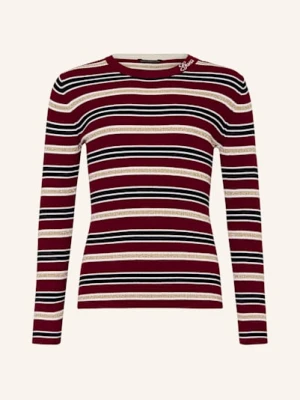 Guess Koszulka Z Długim Rękawem Z Błyszczącą Przędzą rot