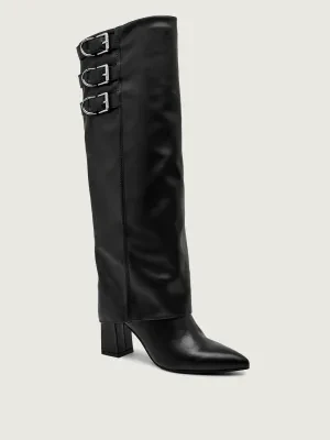 Guess Kozaki na słupku GARICA | z dodatkiem skóry