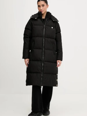 Guess kurtka 4G kolor czarny zimowa oversize V5BL08 WGLW2