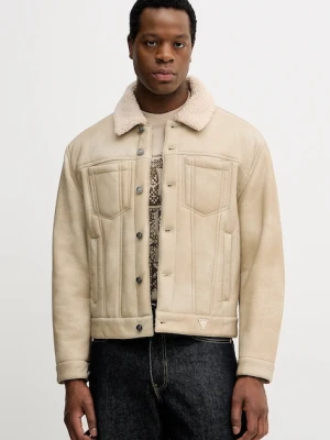 Guess kurtka ANDY kolor beżowy przejściowa M5BL0I W2500