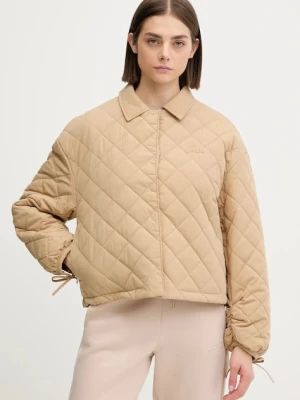 Guess kurtka BIANCA kolor beżowy przejściowa V5YL13 WHE92