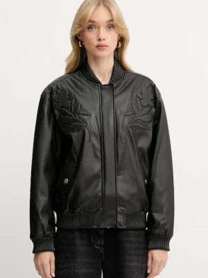 Guess kurtka bomber DAMIENNE kolor czarny przejściowa oversize W5YL06 WE480