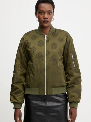 Guess kurtka bomber PHILOMENE kolor zielony zimowa W5YL08 WHDK2