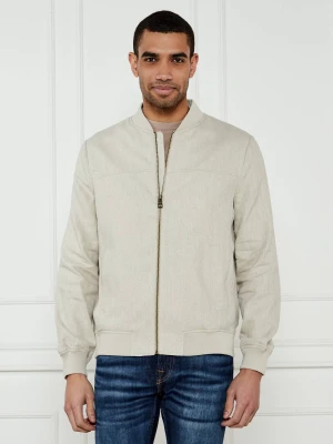 GUESS Kurtka bomber | Regular Fit | z dodatkiem lnu