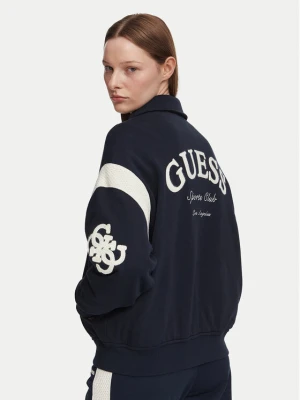 Guess Kurtka bomber V6YL07 K4293 Granatowy Regular Fit