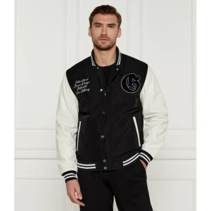 GUESS Kurtka bomber VERSITY | Regular Fit | z dodatkiem skóry
