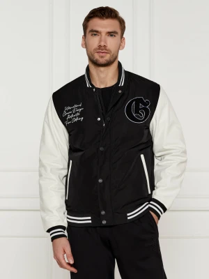 GUESS Kurtka bomber VERSITY | Regular Fit | z dodatkiem skóry