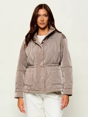 GUESS Kurtka Corinne | Relaxed fit beżowy