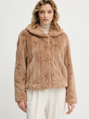 Guess kurtka damska kolor brązowy przejściowa