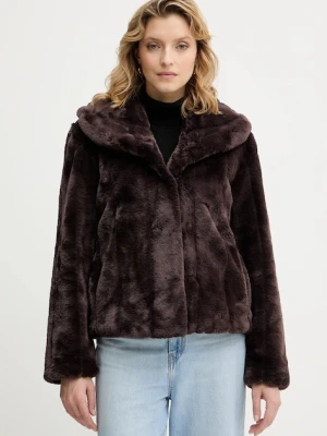 Guess kurtka damska kolor brązowy przejściowa