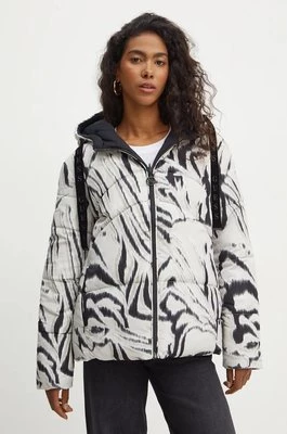 Guess kurtka dwustronna EMELIE damska kolor beżowy zimowa oversize W4BL38 WGK12