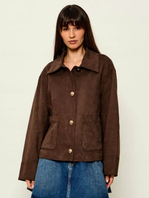 GUESS Kurtka Grace | Regular Fit brązowy