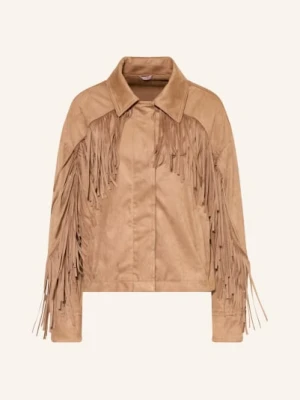 Guess Kurtka Ibby O Wyglądzie Skóry braun