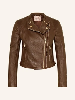 Guess Kurtka Jeannine Z Imitacji Skóry braun