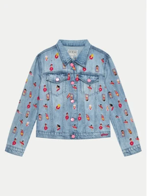 Guess Kurtka jeansowa J4GL03 D45E0 Niebieski Regular Fit