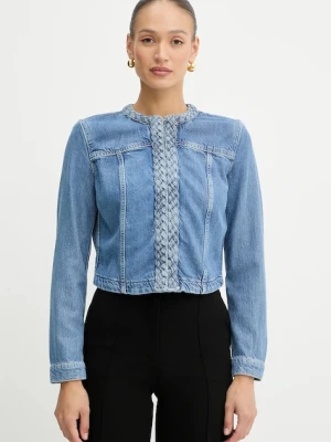 Guess kurtka jeansowa JULIANA kolor niebieski przejściowa W5GN78 D5B94