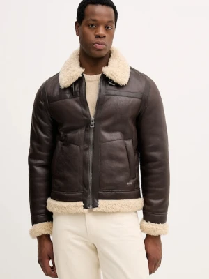 Guess kurtka kolor brązowy przejściowa M5BL28 W2310