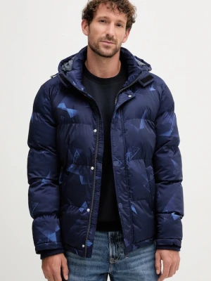 Guess kurtka męska kolor granatowy zimowa M4BL21.WGJ42