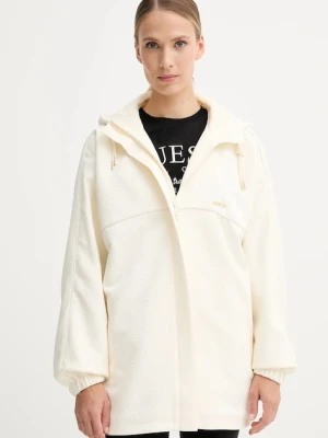 Guess kurtka PEONY kolor beżowy przejściowa oversize V5YQ05 KBSL2