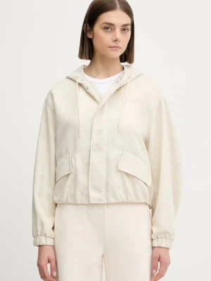 Guess kurtka PEONY kolor beżowy przejściowa V5YL02 WH492