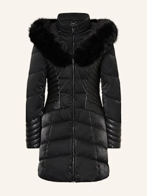 Guess Kurtka Pikowana New Oxana Z Mieszanki Materiałów Z Odpinanym Sztucznym Futrem schwarz