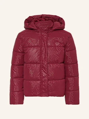 Guess Kurtka Pikowana Z Odpinanym Kapturem rot