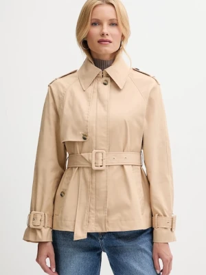 Guess kurtka RAPHAELLE damski kolor beżowy przejściowa W5YL01 WHDF1
