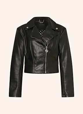 Guess Kurtka Typu Biker Clemence Z Imitacji Skóry schwarz