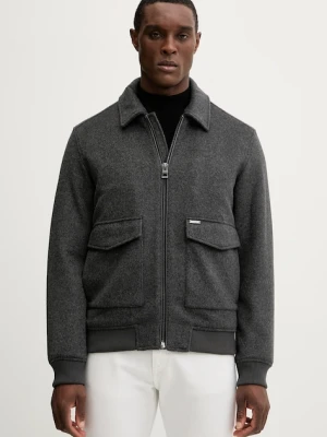 Guess kurtka z dodatkiem wełny kolor szary przejściowa M5BL2K W0682