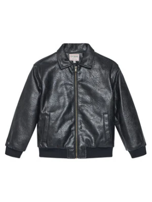 Guess Kurtka z imitacji skóry L5YL03 W0100 Czarny Regular Fit