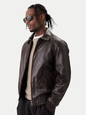 Guess Kurtka z imitacji skóry M6RL0A WJ260 Brązowy Regular Fit