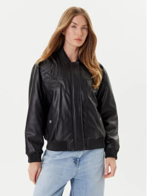 Guess Kurtka z imitacji skóry W5YL06 WE480 Czarny Regular Fit