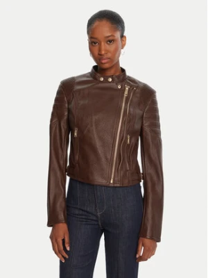 Guess Kurtka z imitacji skóry W5YL19 WHDS0 Brązowy Regular Fit