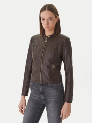 Guess Kurtka z imitacji skóry W6GL09 W1834 Brązowy Regular Fit