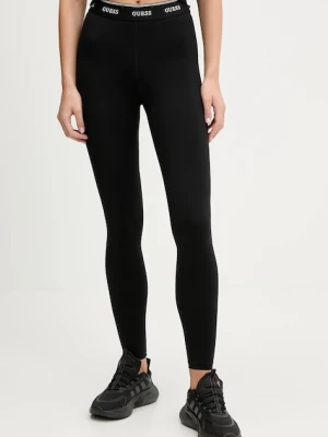 Guess legginsy ALBA damskie kolor czarny gładkie V5BB06 K1942