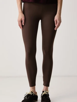 Guess legginsy damskie GRAZIA brązowy