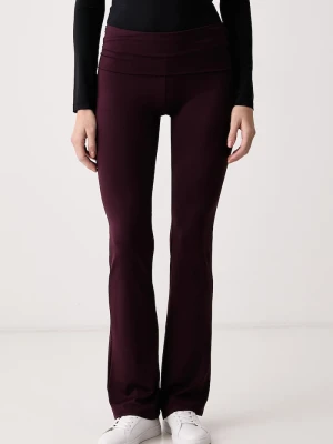 Guess legginsy damskie LOTUS bordowy