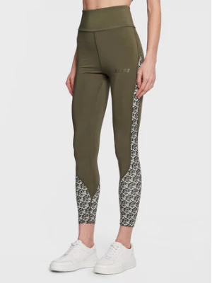 Guess Legginsy Debra V3RB05 MC03W Zielony Slim Fit