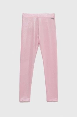 Guess legginsy dziecięce kolor różowy