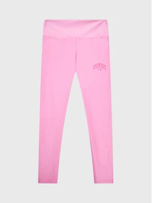 Guess Legginsy J3RB00 MC01P Różowy Slim Fit