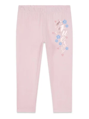 Guess Legginsy K6RB04 J1314 Różowy Slim Fit