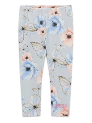 Guess Legginsy K6RB07 J1314 Błękitny Slim Fit