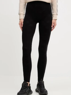 Guess legginsy PEONY damskie kolor czarny z aplikacją V5YB09 Z3OA0