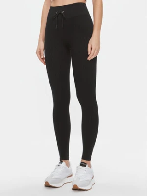 Guess Legginsy Rib-Seamless V4RB00 Z3CC0 Czarny Slim Fit
